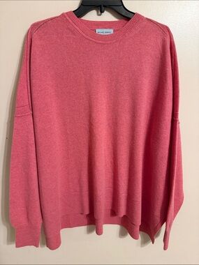 Michael Gabriel Sweater One Size 100% Cashmere Avatar Knit Pink USA Quiet Luxury